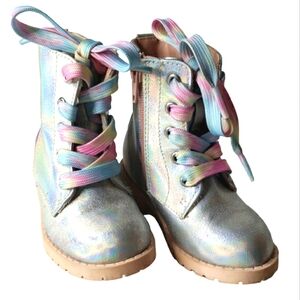 Jellypop Girls Lil Punky Lug Sole Bootie Irredescent Pastel Sparkly Fairy Unicor